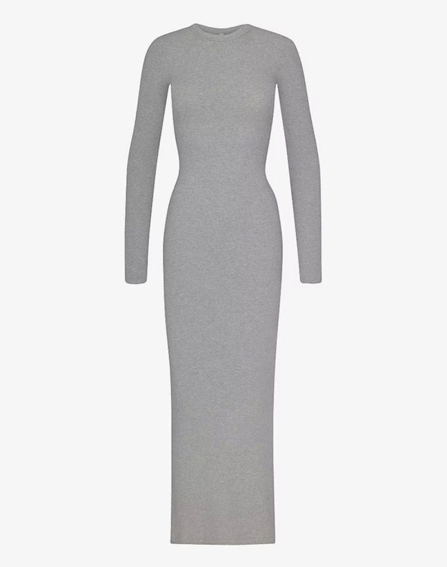 Slim-fit long-sleeved bodycon dress