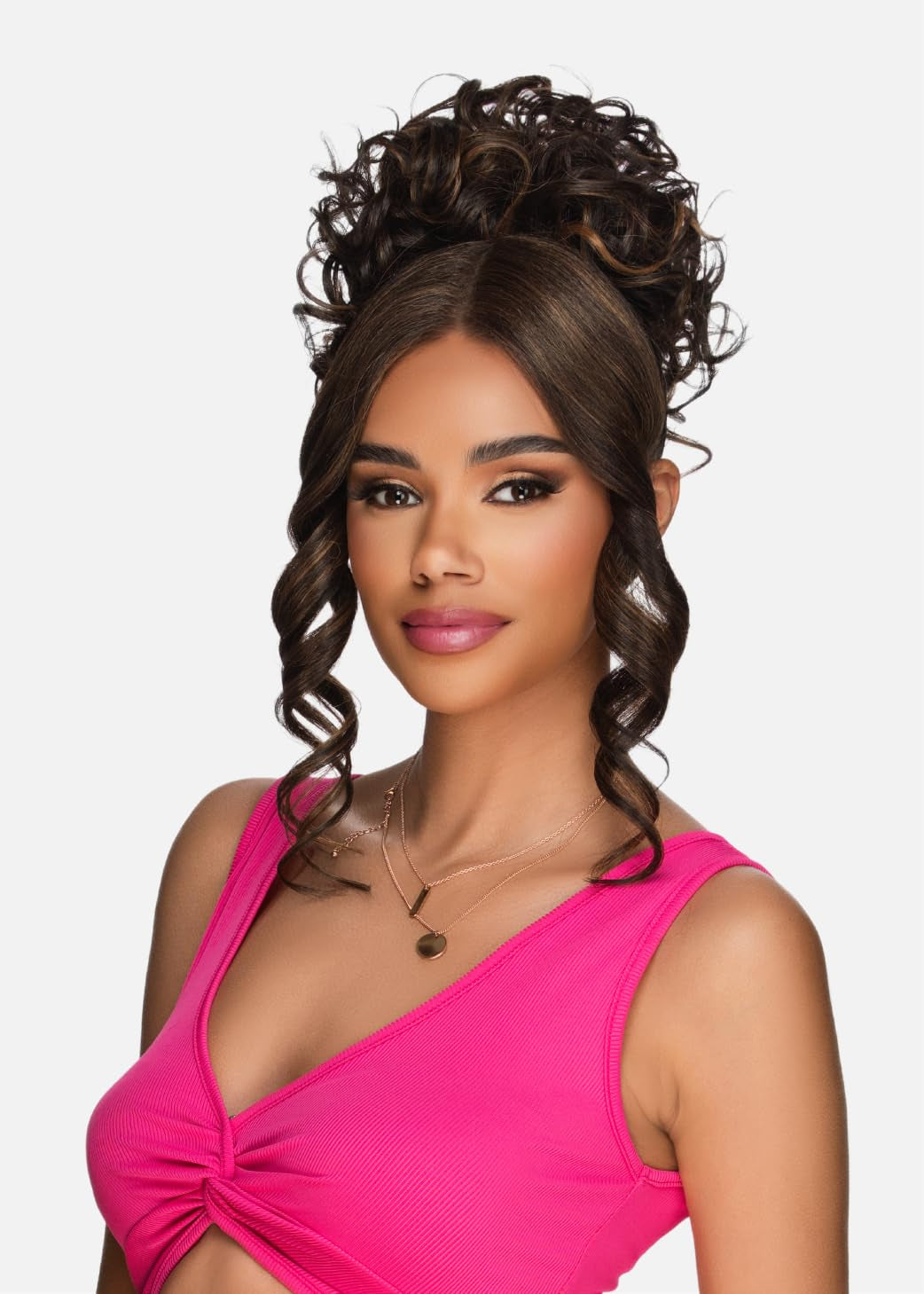 LBPB-VIOLET, Bang & Bun, Quick and Easy Lace, Ponytail Bun and Lace Bangs