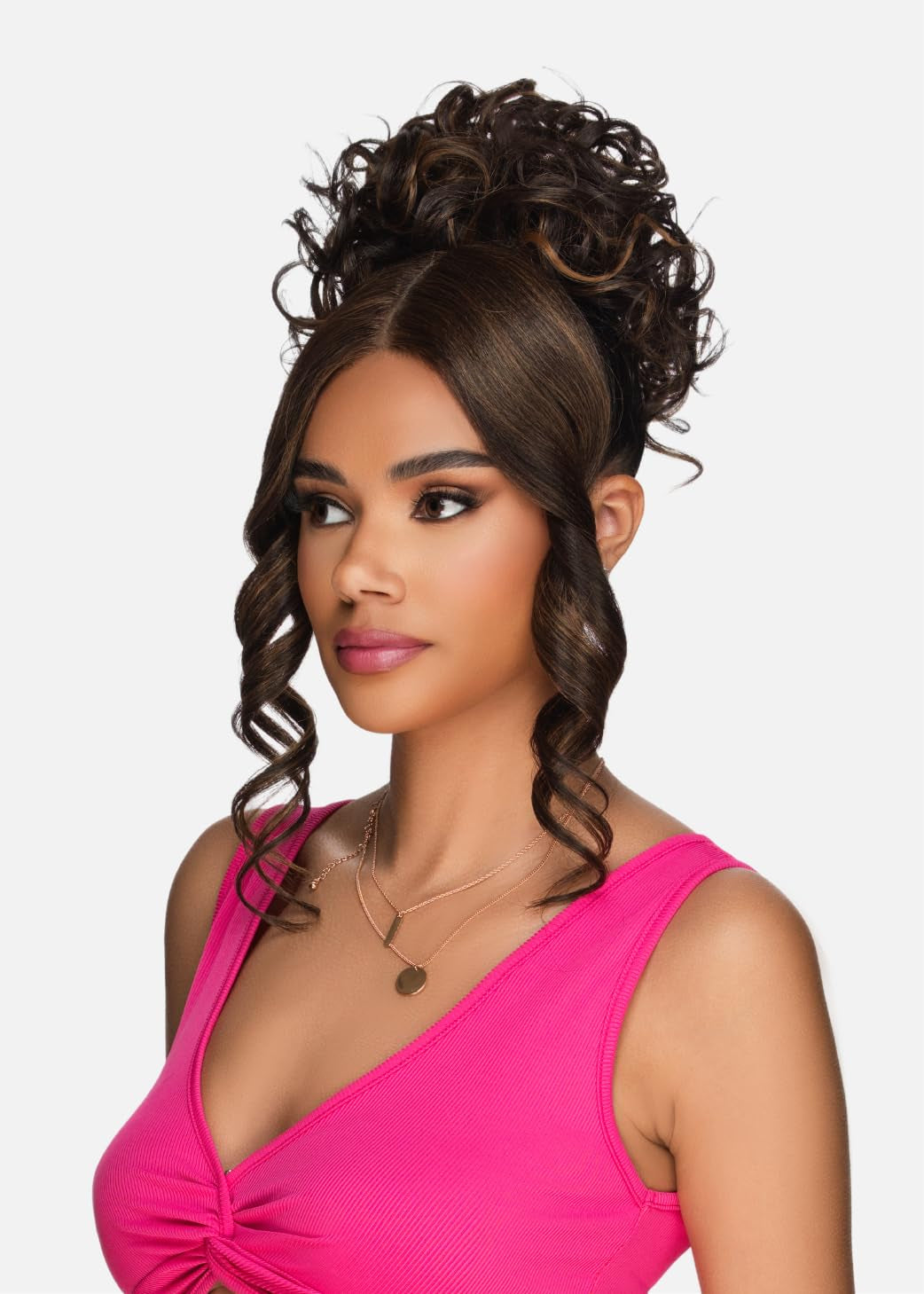 LBPB-VIOLET, Bang & Bun, Quick and Easy Lace, Ponytail Bun and Lace Bangs