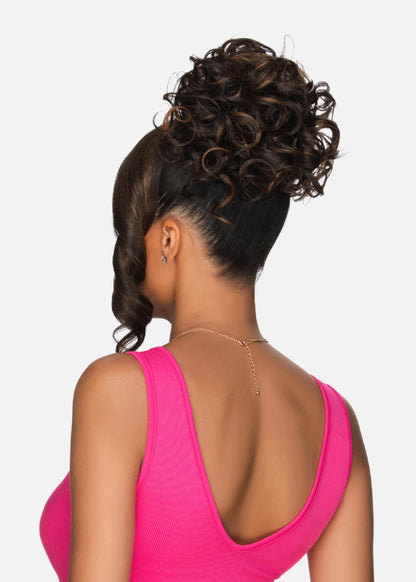 LBPB-VIOLET, Bang & Bun, Quick and Easy Lace, Ponytail Bun and Lace Bangs