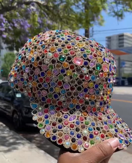 A hat studded with jewels
