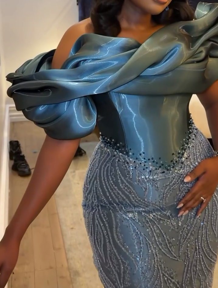 Organza evening gown