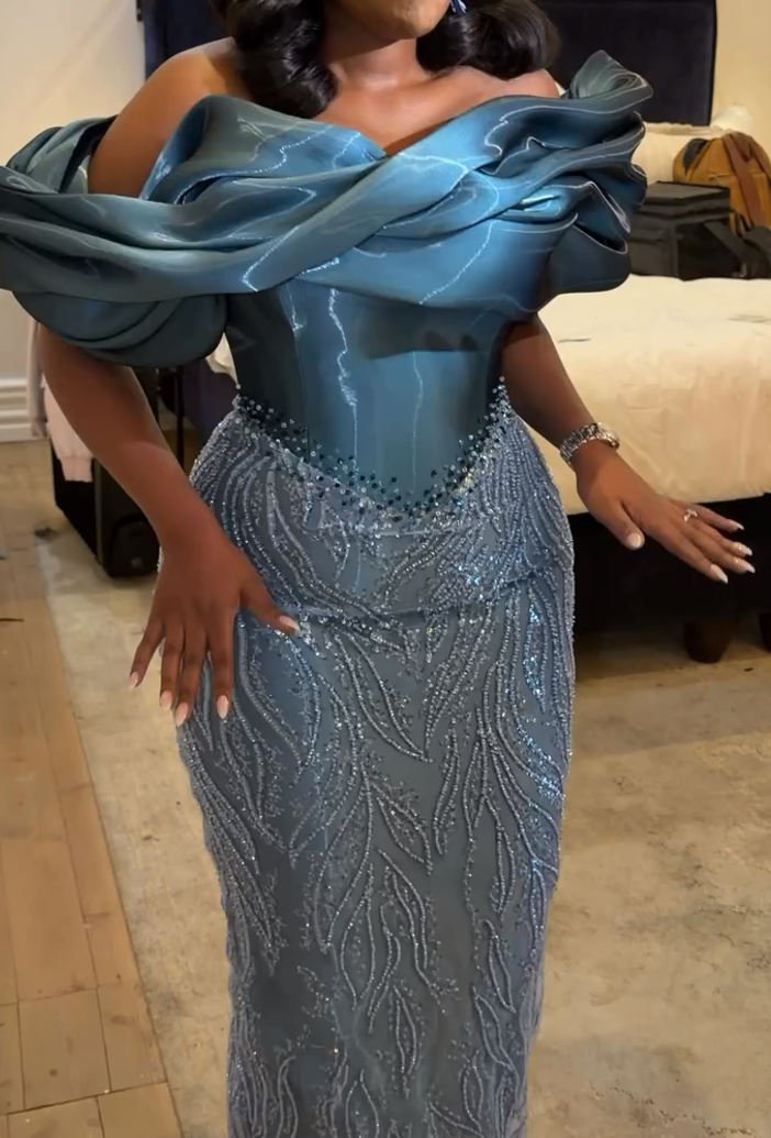Organza evening gown