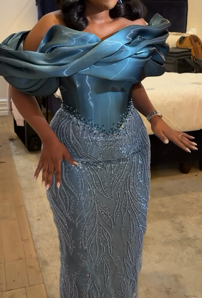 Organza evening gown