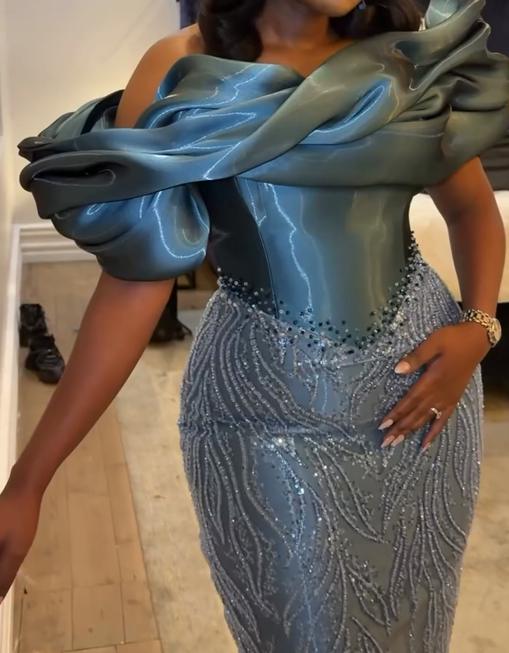 Organza evening gown