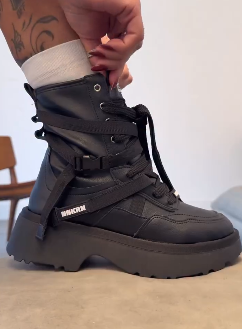 Women Chunky Platform Motorcycle Boots