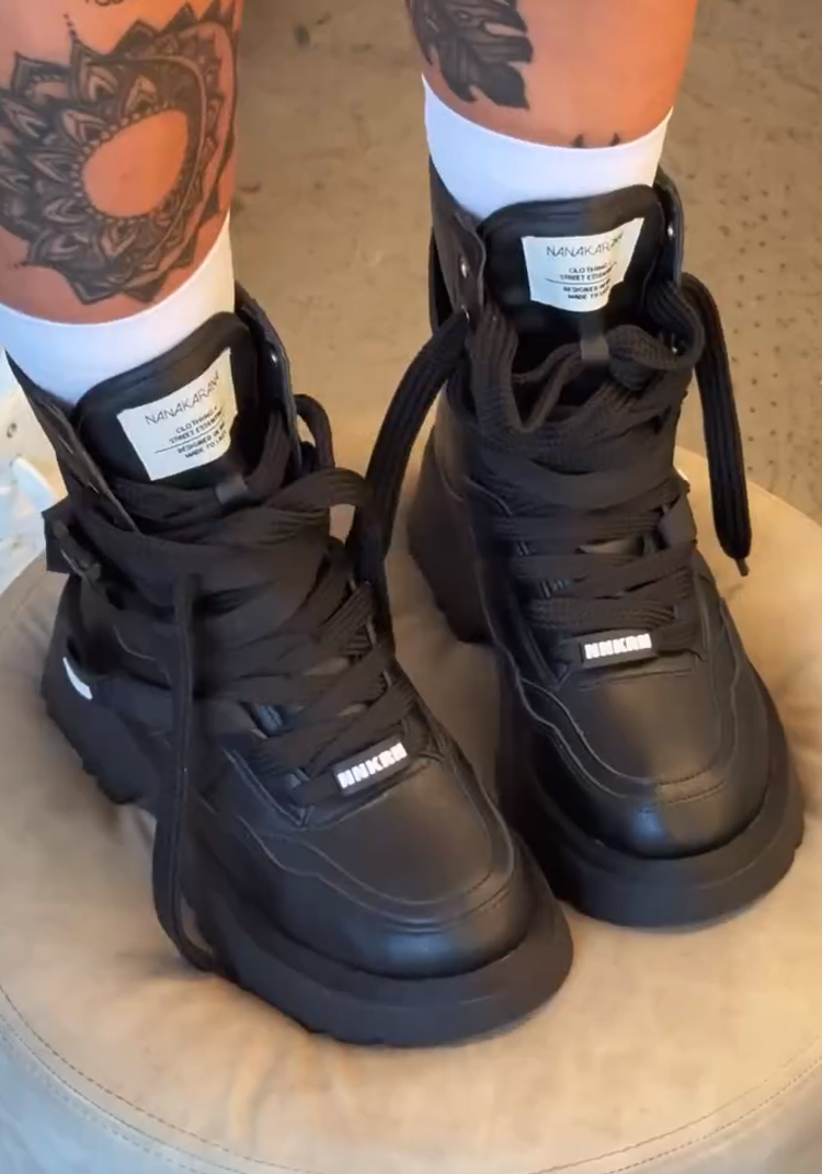 Women Chunky Platform Motorcycle Boots