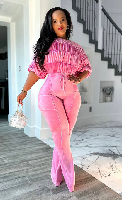 Two-piece drawstring set