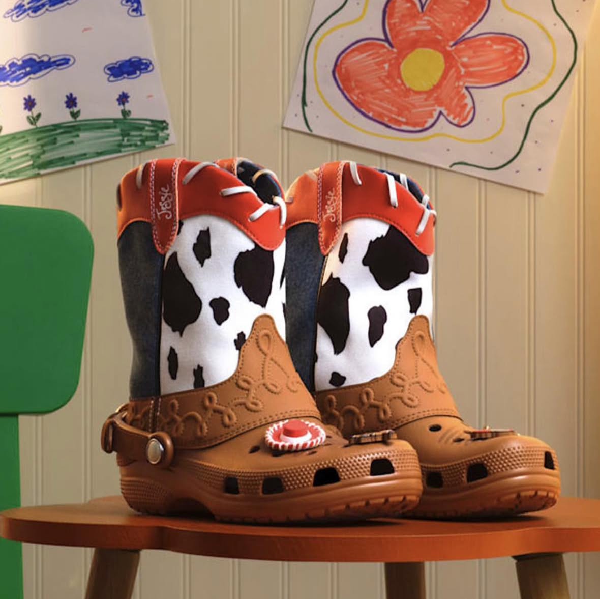Woody Cowboy-Style Clog Boots