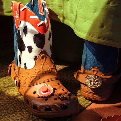 Woody Cowboy-Style Clog Boots