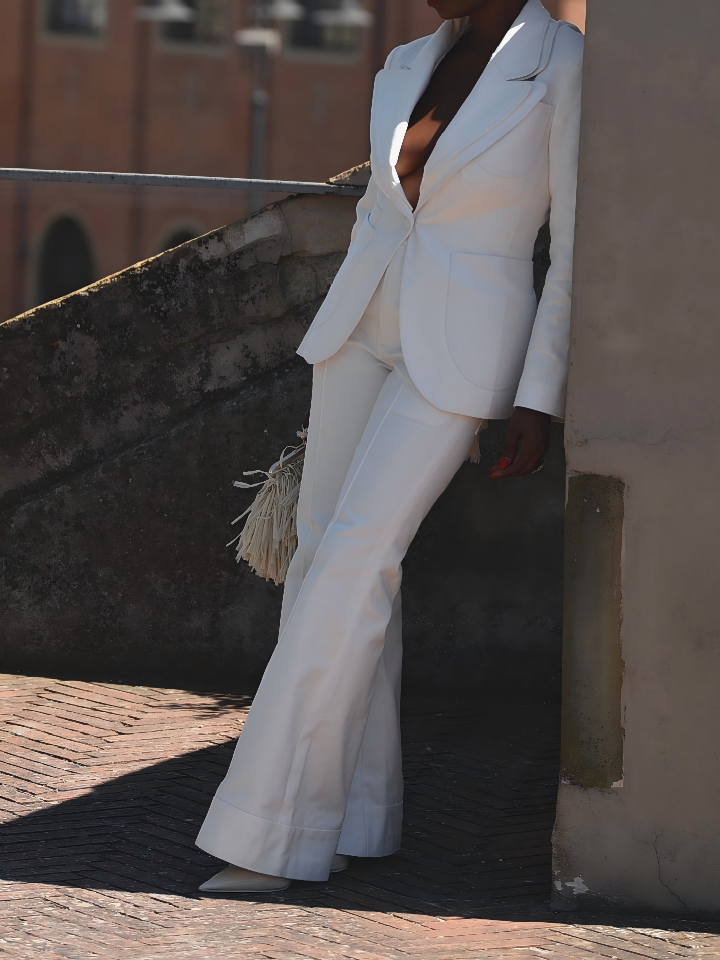 Cut-out back suit set
