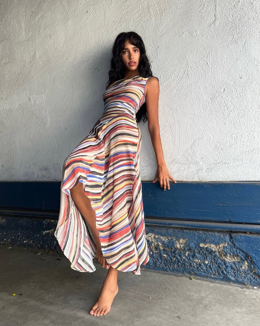 Cowl neck midi dress