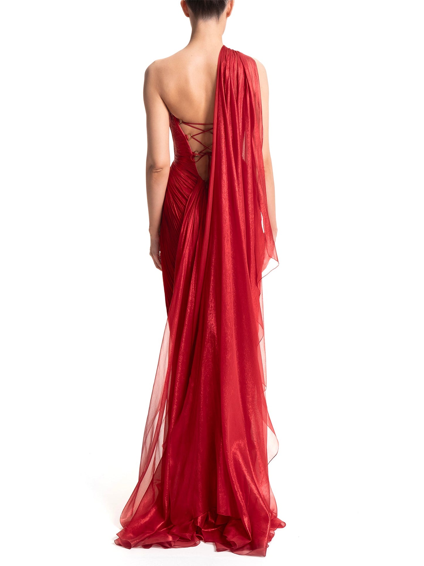Asymmetrical draped dress