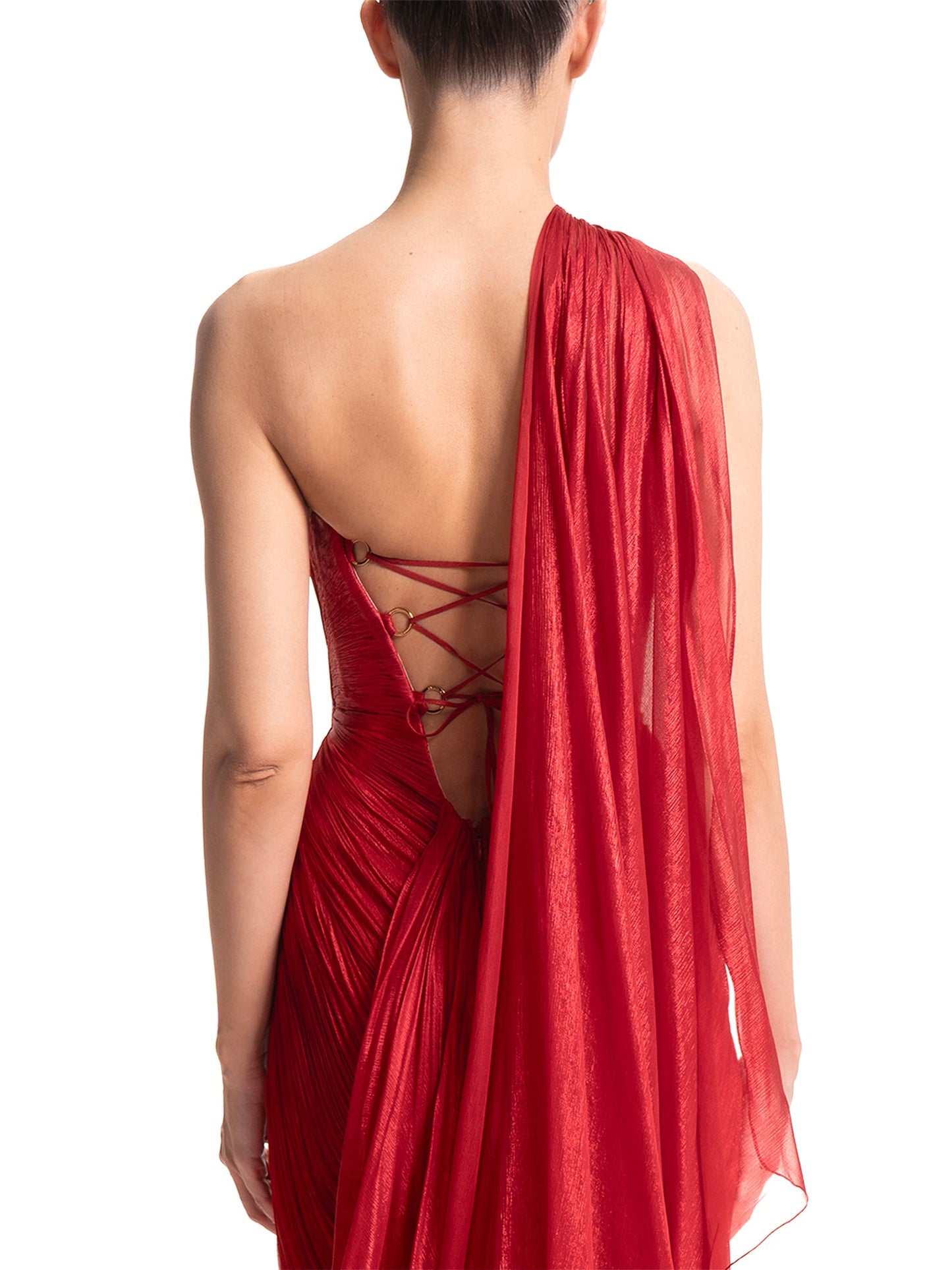 Asymmetrical draped dress