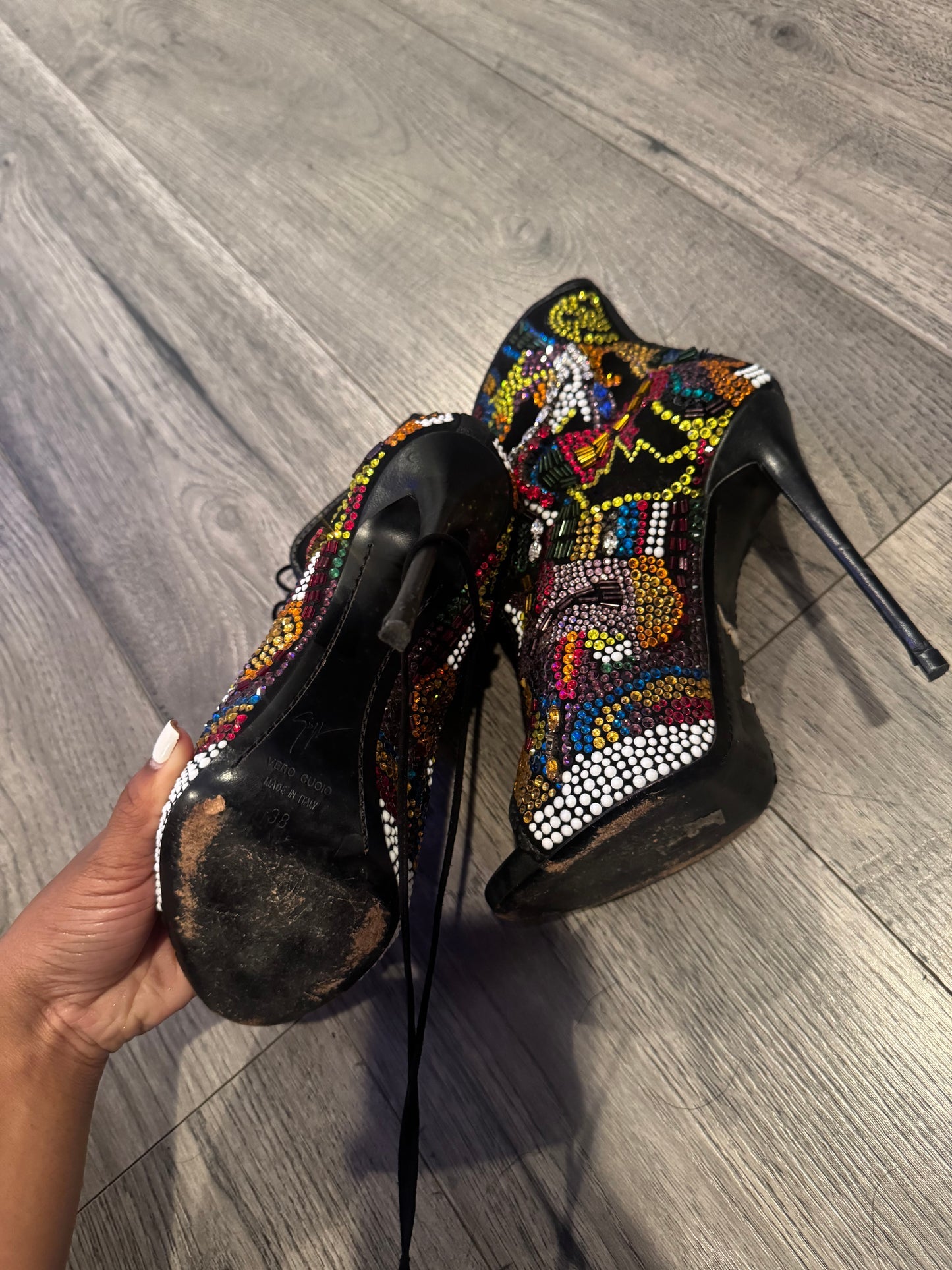Swarovski Crystal Ankle Boots