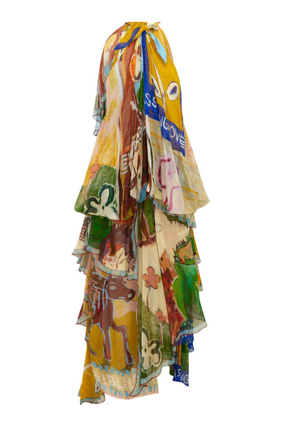 Asymmetrical handkerchief skirt