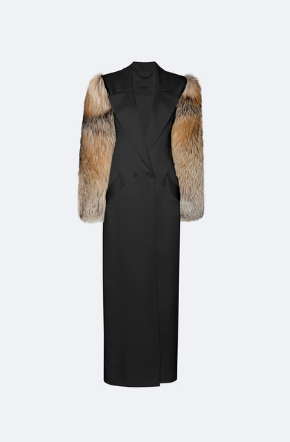 Eco-friendly Fur Stitching Coat