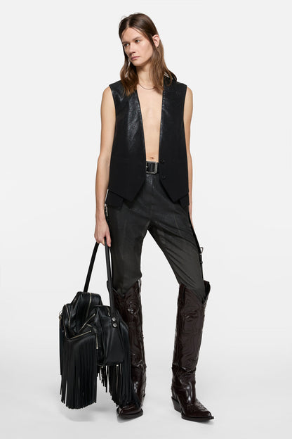 Camera Fringed Shoulder Bag