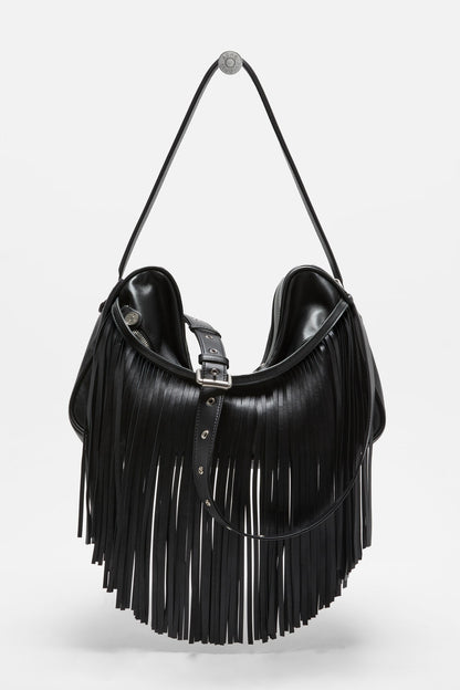 Camera Fringed Shoulder Bag
