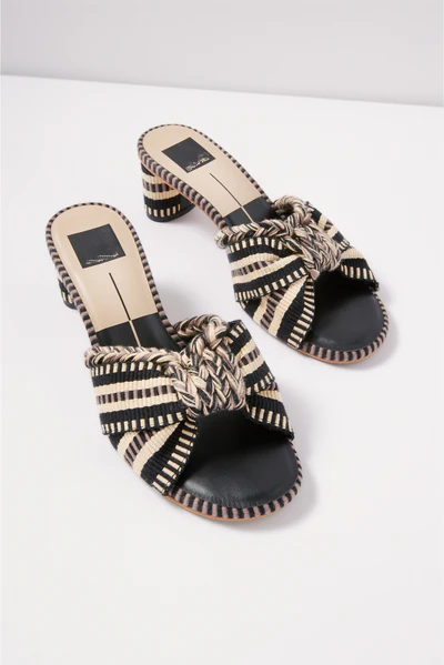 Black Multi-Braid High Heels