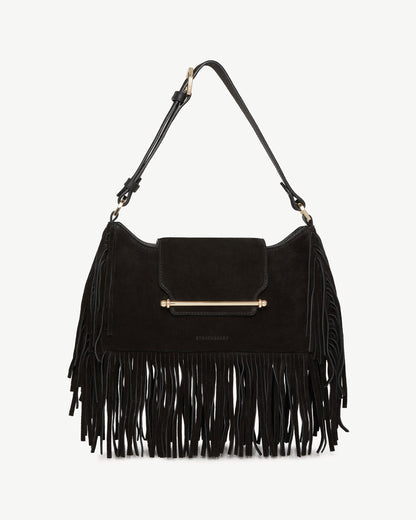 Soft calfskin tassel shoulder bag