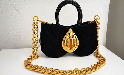 Sculptural Velvet Handbag