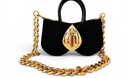 Sculptural Velvet Handbag