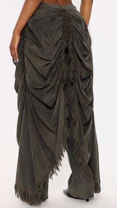 Draped Skirt Jean