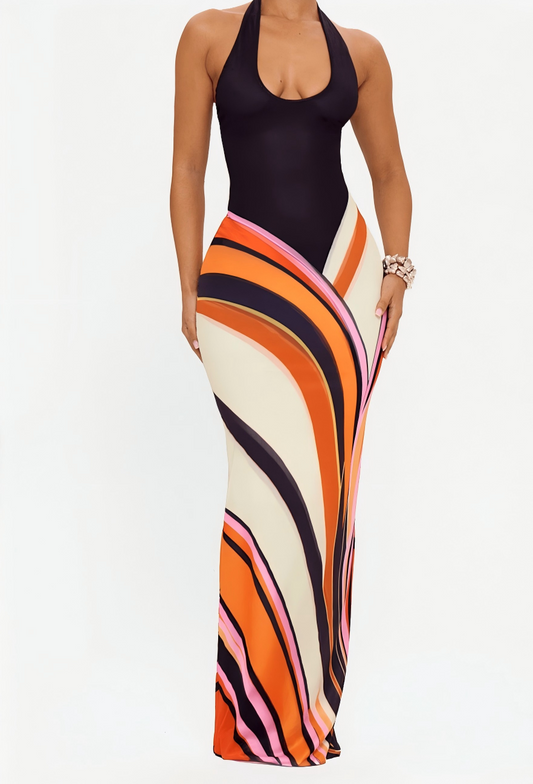 SWIRL MAXI DRESS