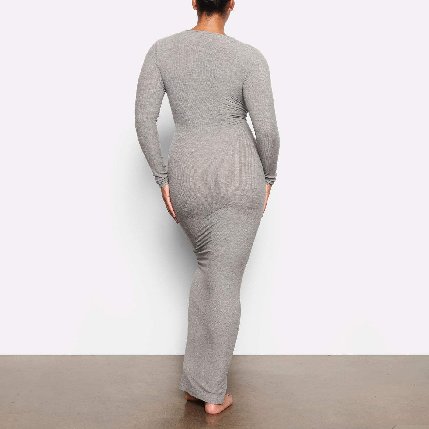 Gray long sleeve dress