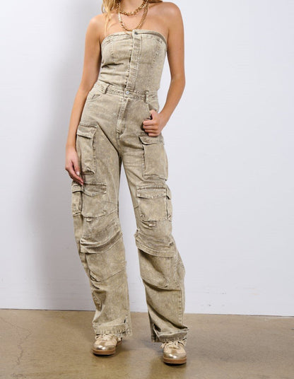 Work denim jumpsuit