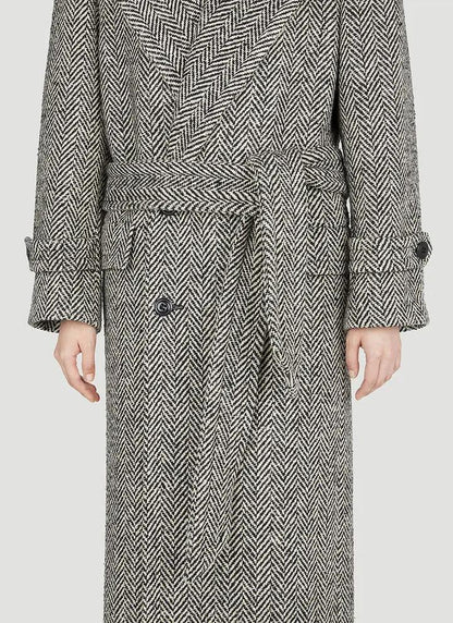 (⏰Last Day Promotion $10  OFF)Oversized Coat in Chevron Wool