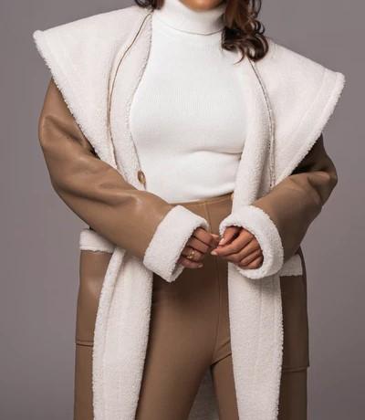 Reversible sherpa teddy coat