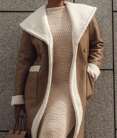 Reversible sherpa teddy coat