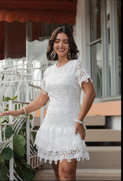 Lace White Dress