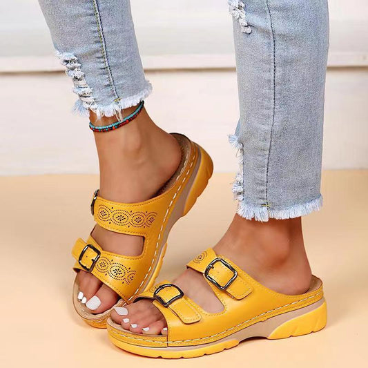 A1147 Summer New Retro Casual Women's Wedge Sandals
