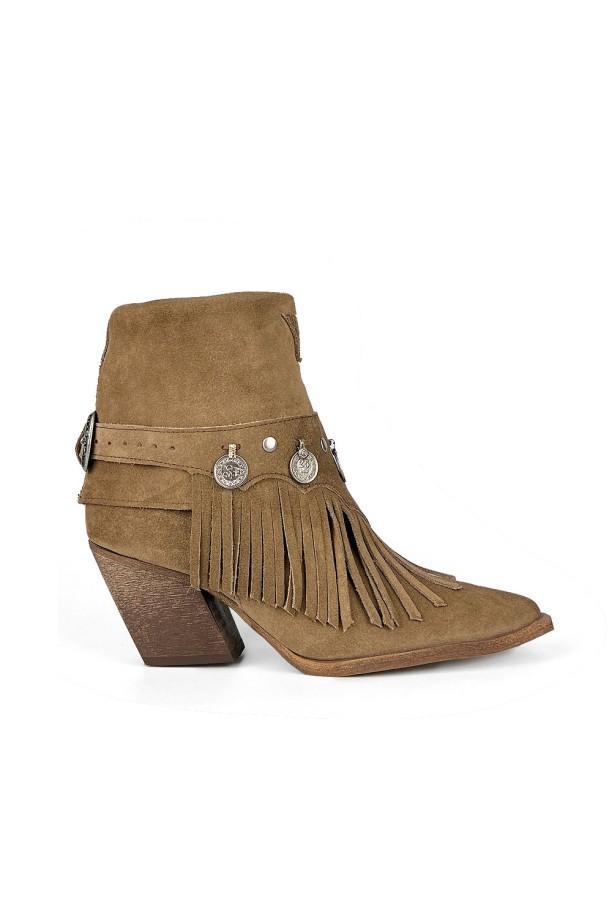 Convertible suede cowboy boot