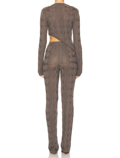 Knitted trouser suit