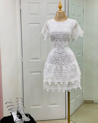 Lace White Dress