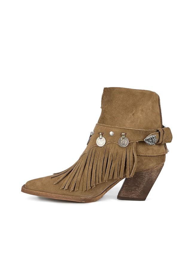 Convertible suede cowboy boot