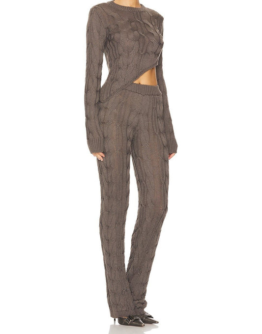 Knitted trouser suit