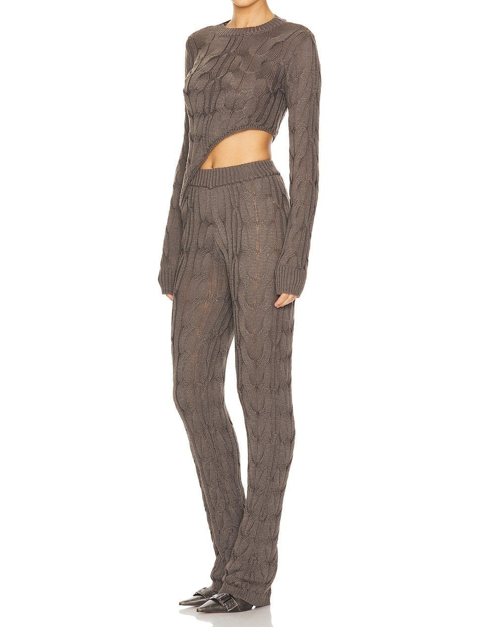 Knitted trouser suit