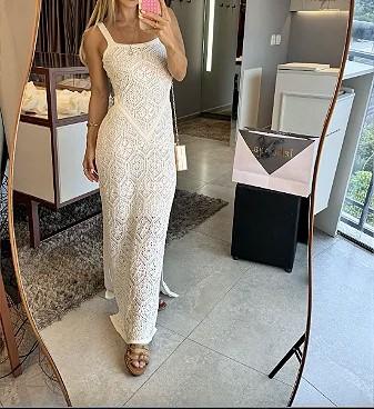 knitted inverted v dress