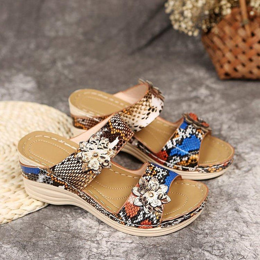 H120 Summer New Retro Casual Women's Wedge Sandals