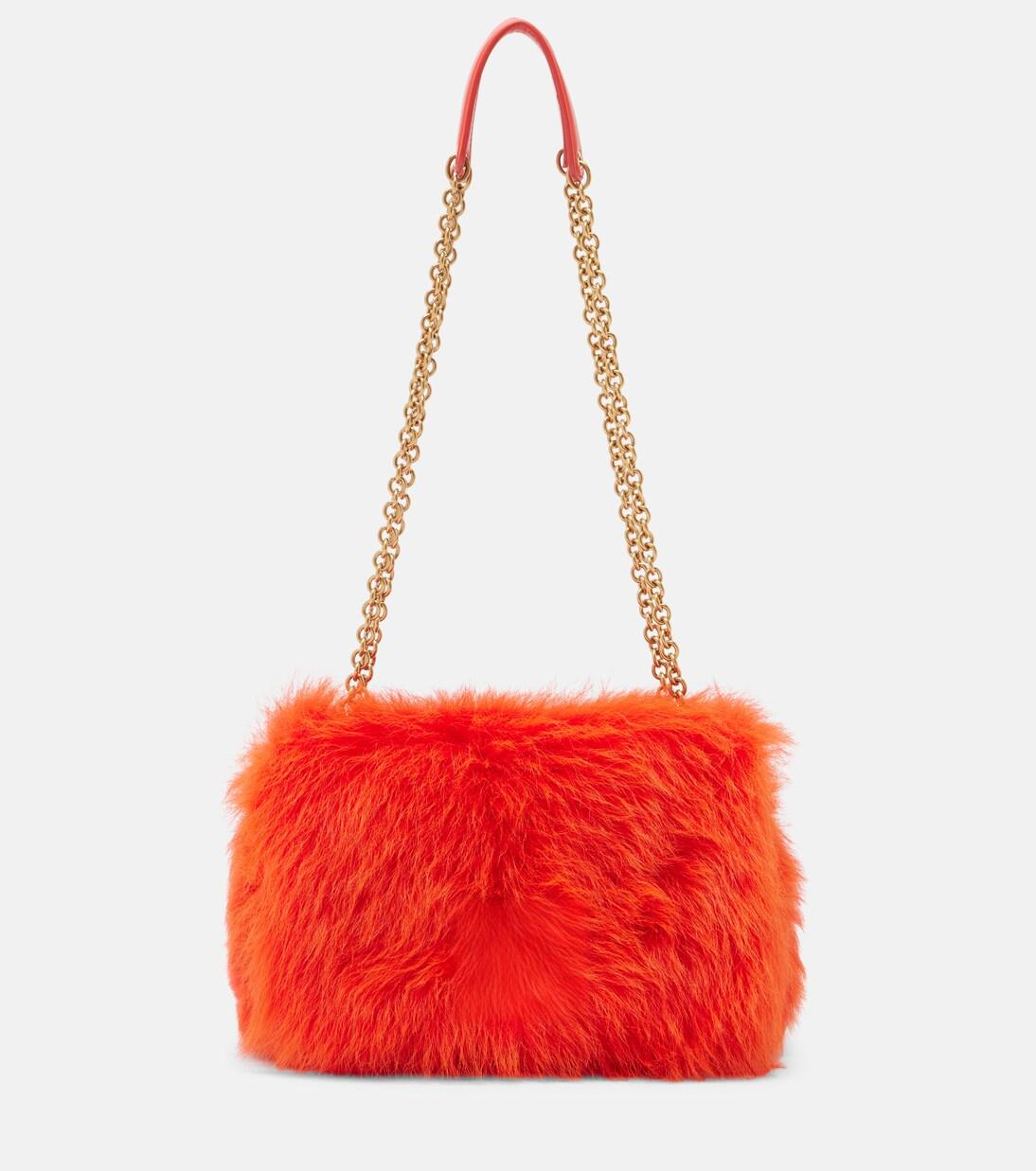 Faux fur crossbody bag