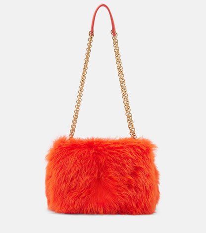 Faux fur crossbody bag