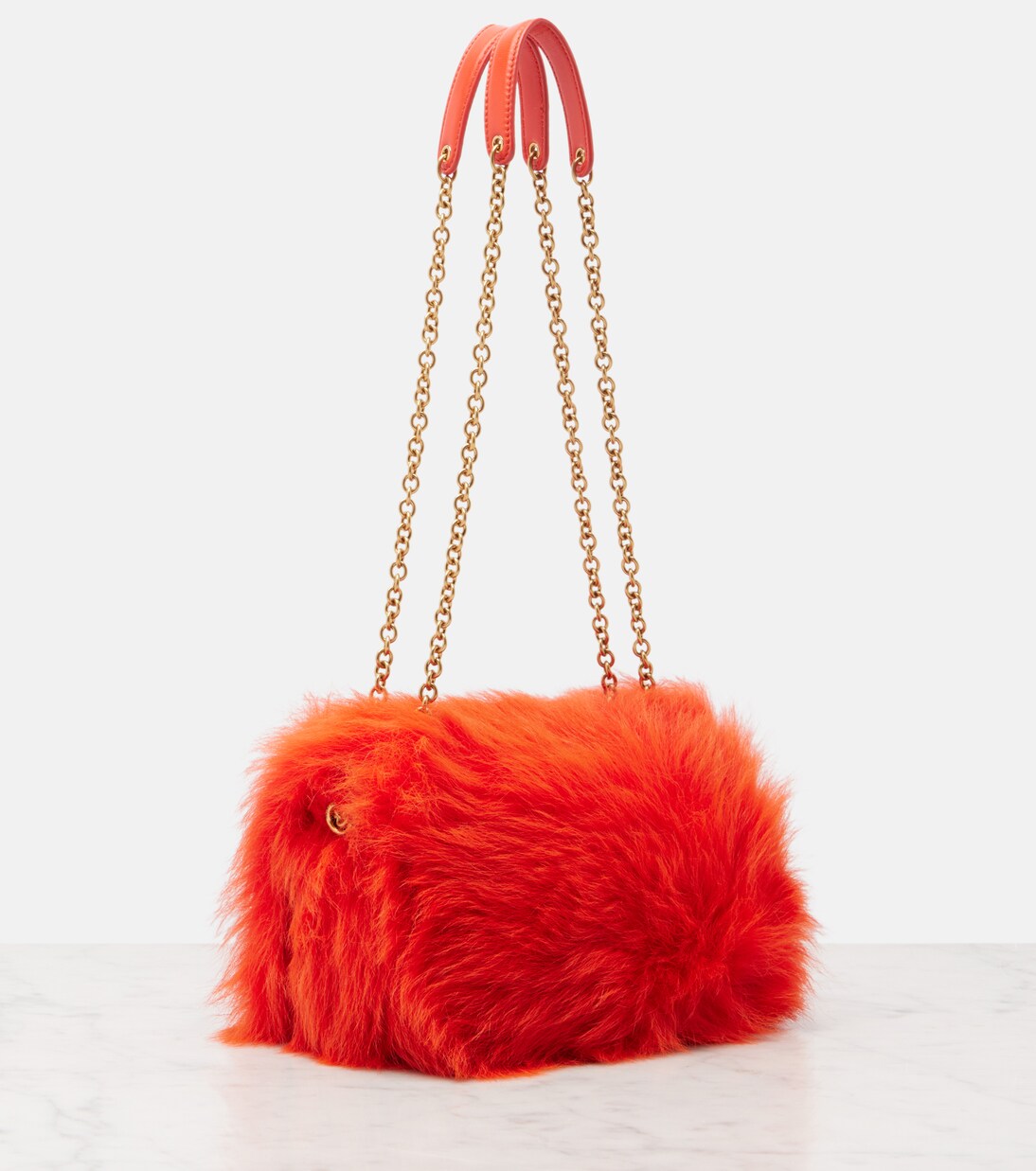 Faux fur crossbody bag