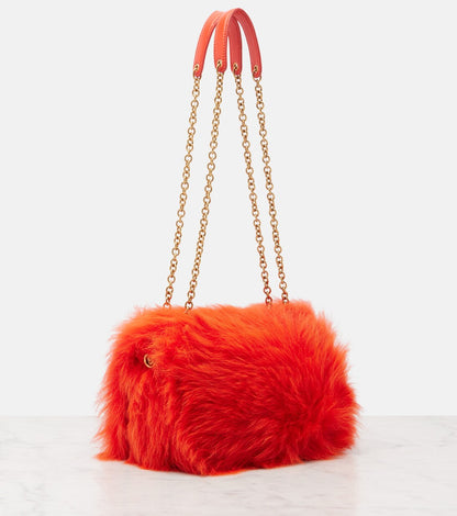 Faux fur crossbody bag