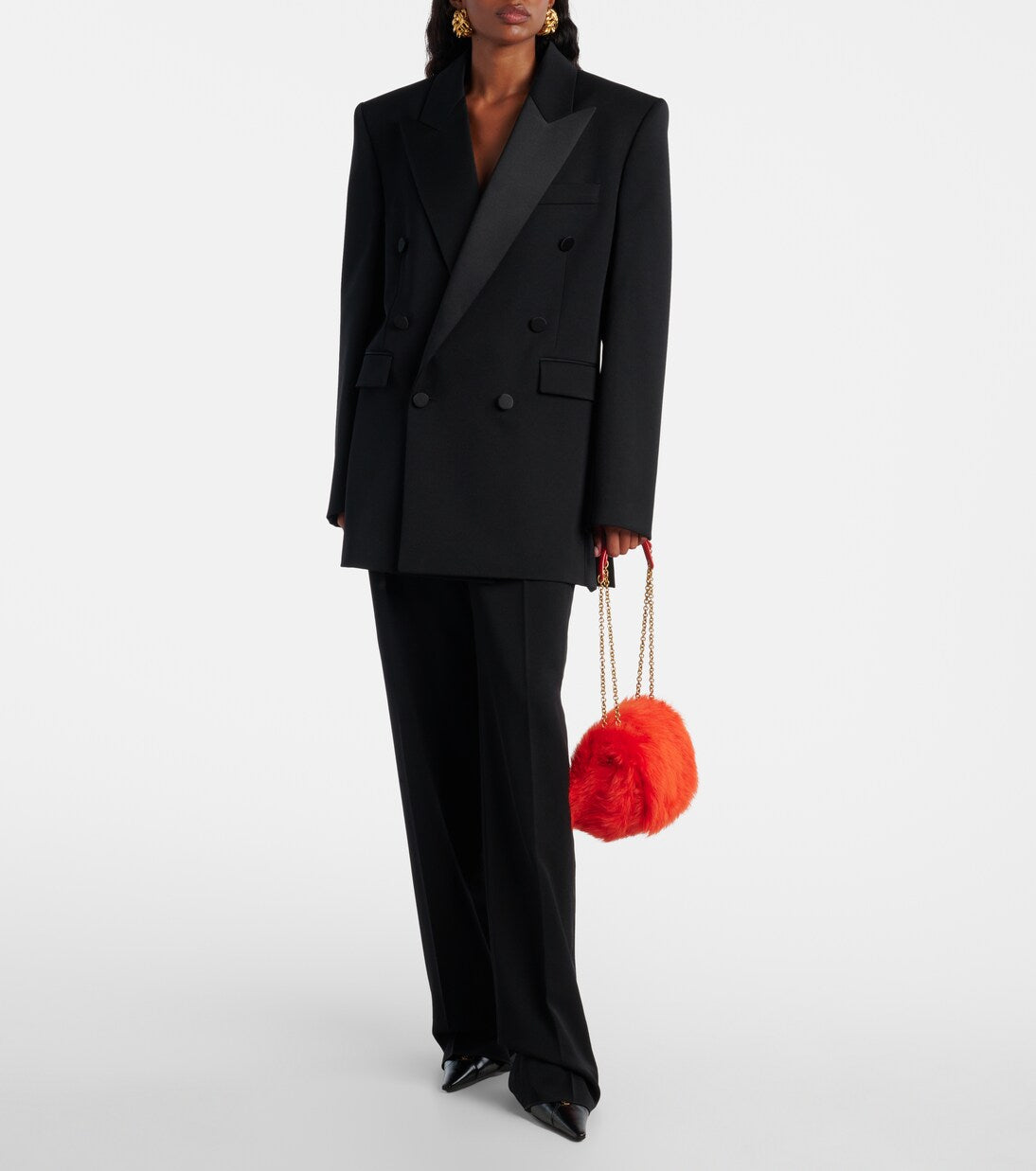 Faux fur crossbody bag