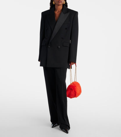 Faux fur crossbody bag